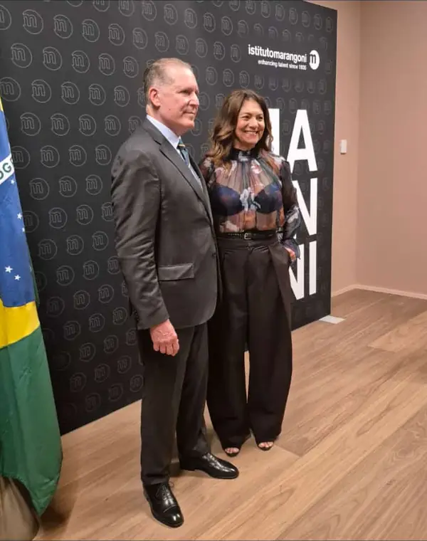 Luci Martins em evento da comunidade brasileira em Milão